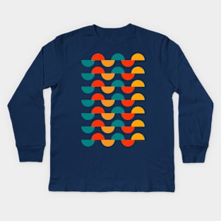 Geometric half circle Kids Long Sleeve T-Shirt